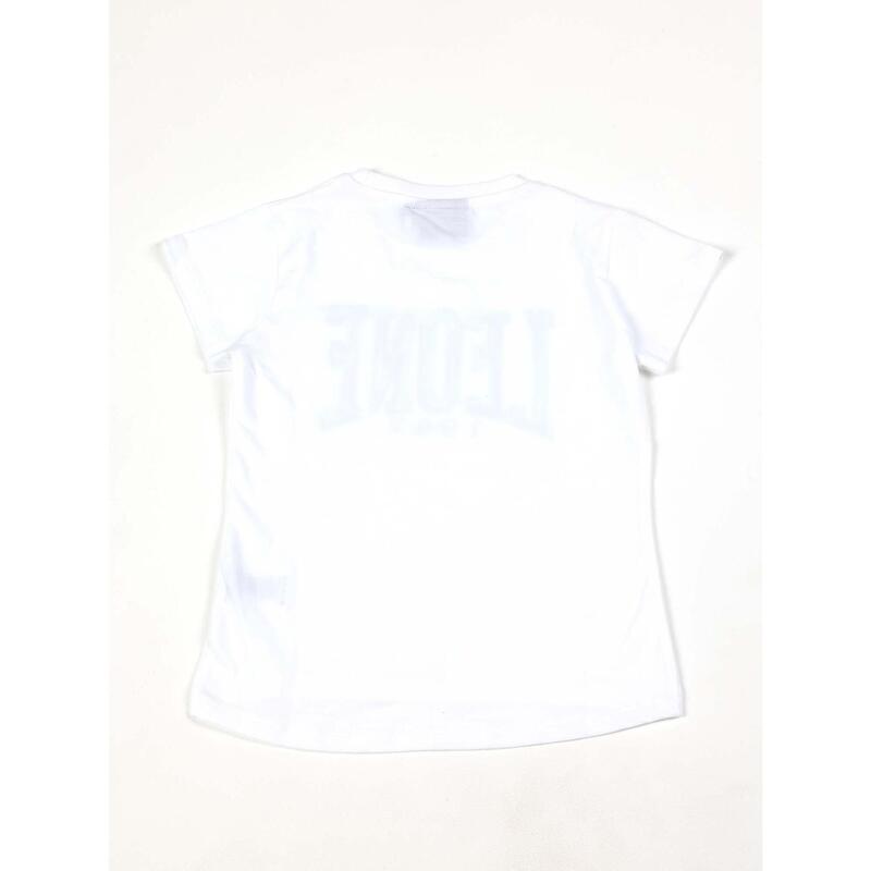 T-shirt manches courtes en coton bleu Leone pour fille