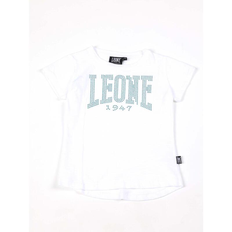 T-shirt a maniche corte da bambina in cotone Leone Bright