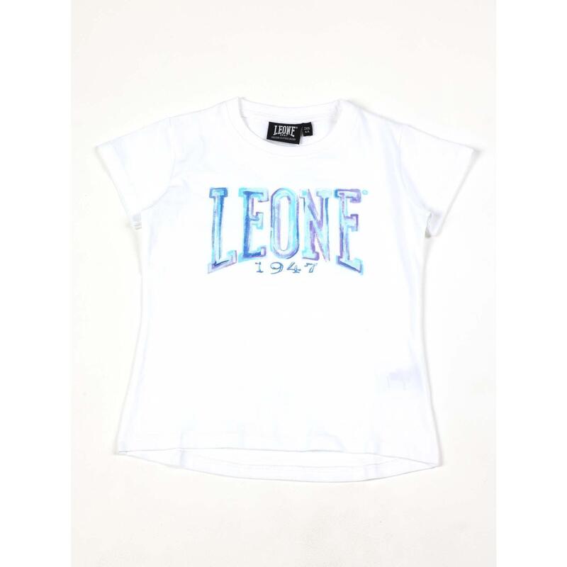 Leone Blauw katoenen T-shirt met korte mouwen voor meisjes