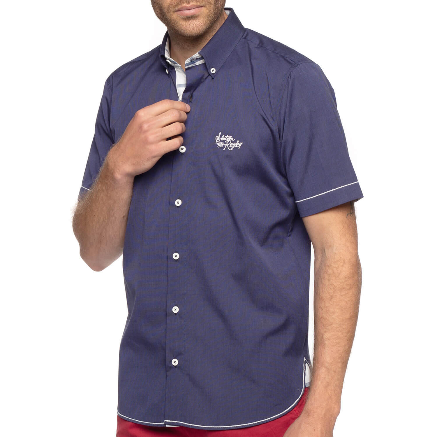 Shilton - Chemise Rugby Flag Homme - Chemise Manches Courtes - Bleu - S - Decathlon