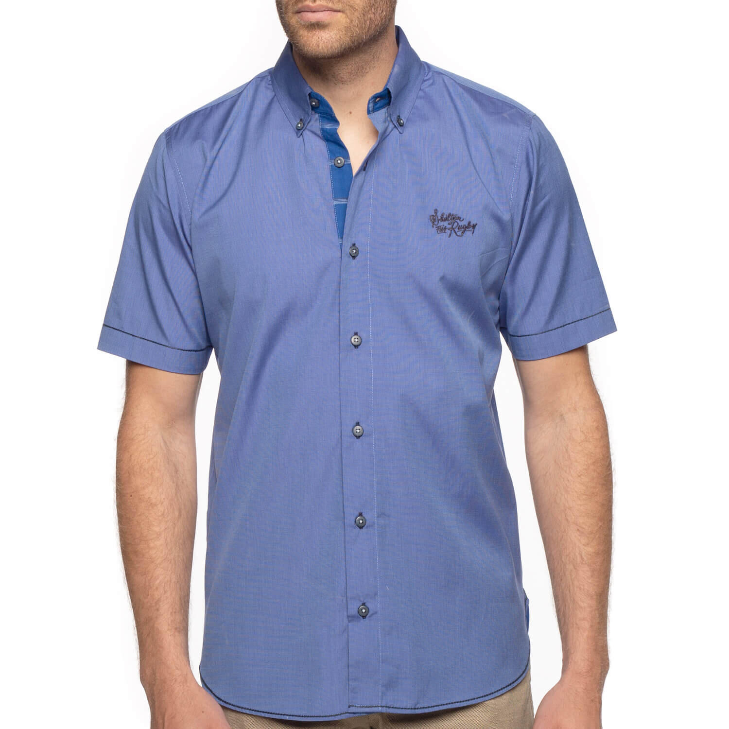 Shilton - Chemise Rugby Flag Homme - Chemise Manches Courtes - Bleu - S - Decathlon