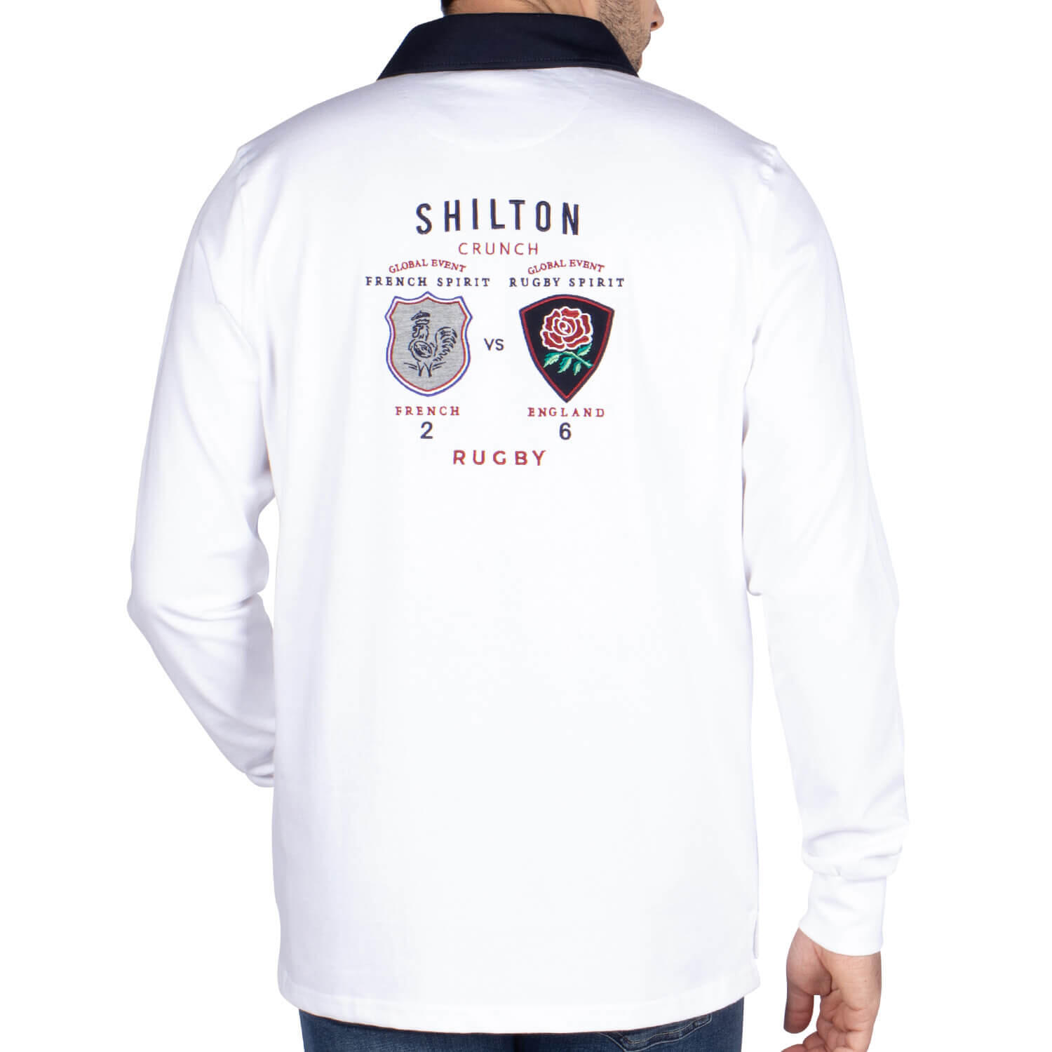 Shilton - Polo Crunch Rugby Homme - Polo Manches Longues - Blanc - 58 4xl - Decathlon
