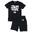Set complet pentru copii din bumbac, cu tricou și pantaloni scurți Leone WACS