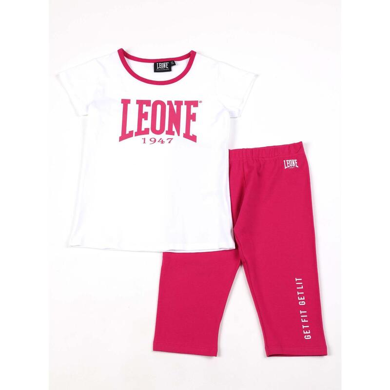 Conjunto completo para niña con camiseta Leone Multicolor y legging