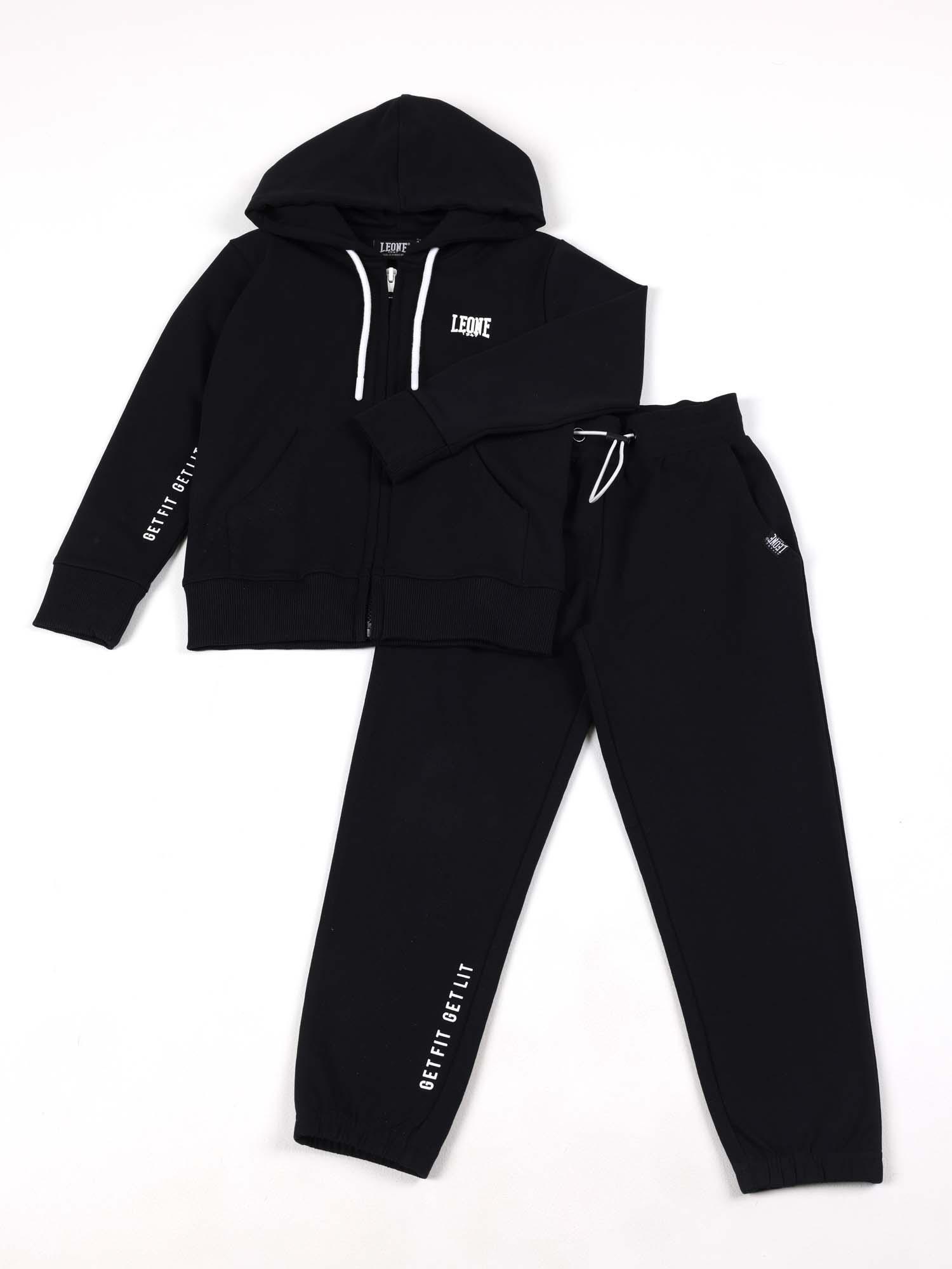 Conjunto de treino feminino Leone 1947 Apparel, capuz, fecho 3/4
