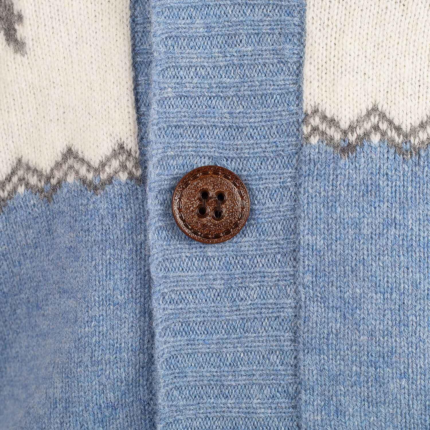 Cardigan montagne 100% laine homme 4/5