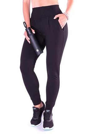 Dopasowane spodnie dresowe damskie 2skin FITGIRL CZARNE