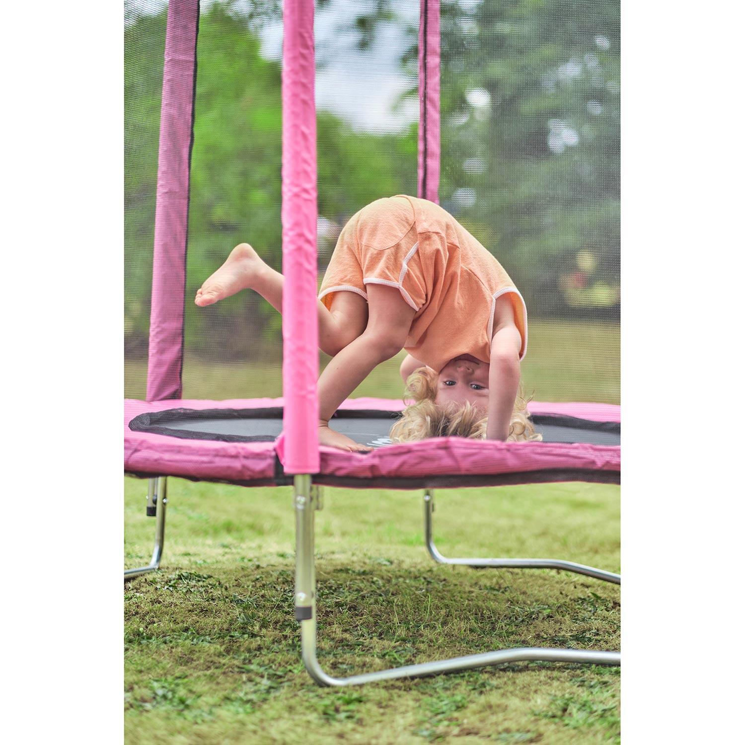 Plum Trampoline met veiligheidsnet Junior Roze 6/6