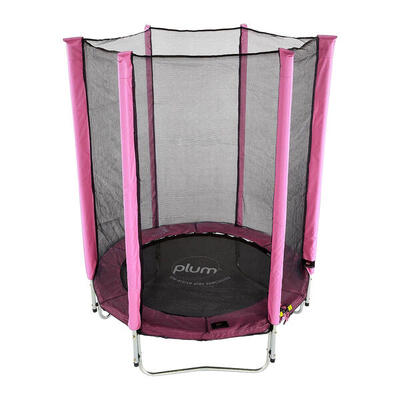 Plum trampoline met veiligheidsnet junior roze