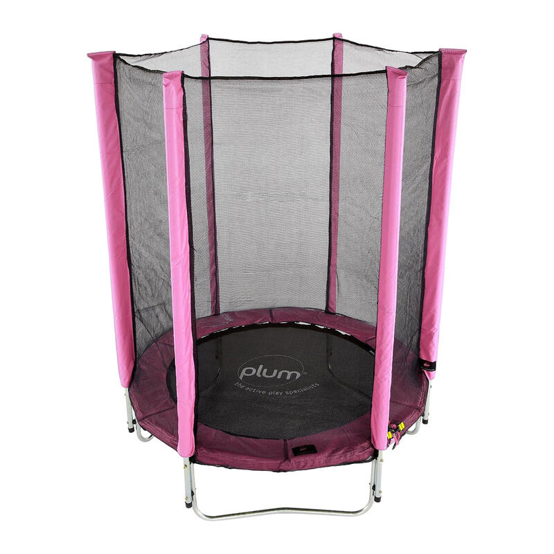 Plum Cama elástica con red de seguridad Junior Rosa