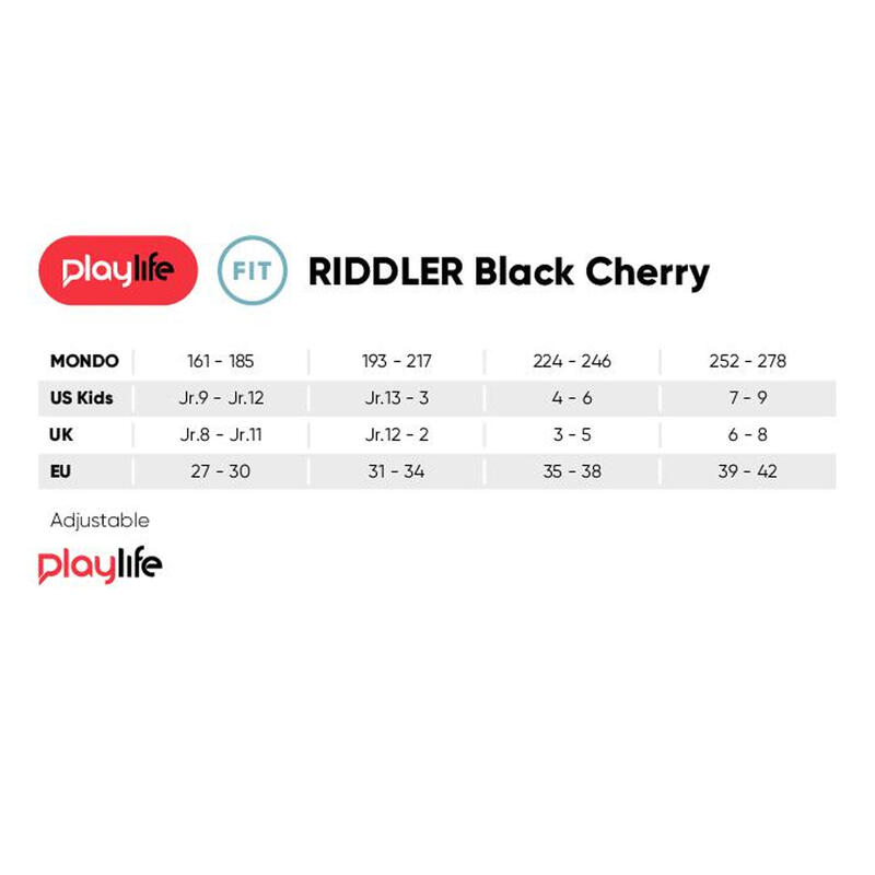 Gyerek állítható görkorcsolya - Playlife Riddler Black Cherry