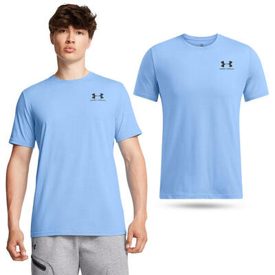T-shirt under armour sportstyle left chest, zwart, mannen
