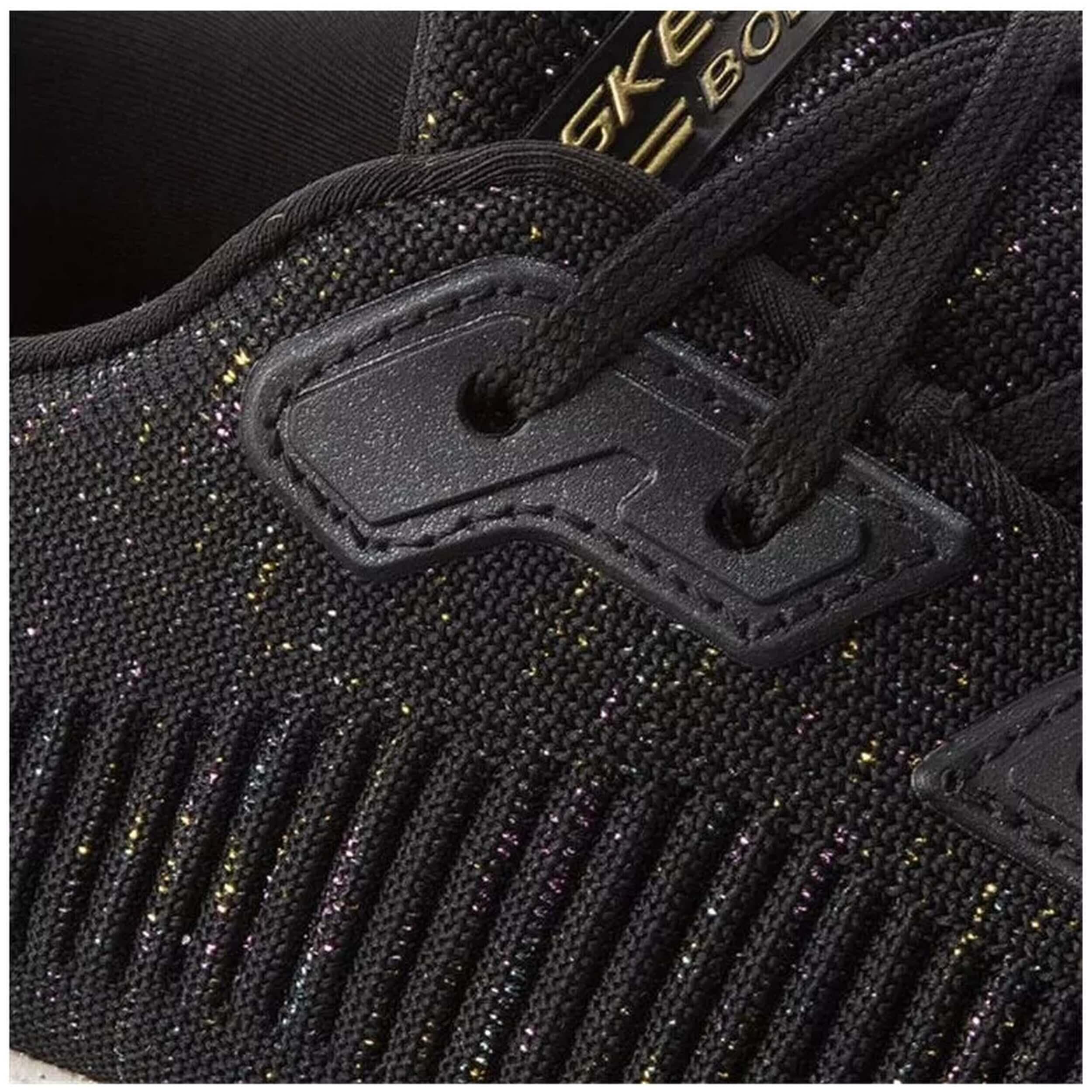 Skechers Bobs Squad - TOTAL GLAM Damen Sneaker Frauen Schuhe 32502 BKMT Schwarz 5/7