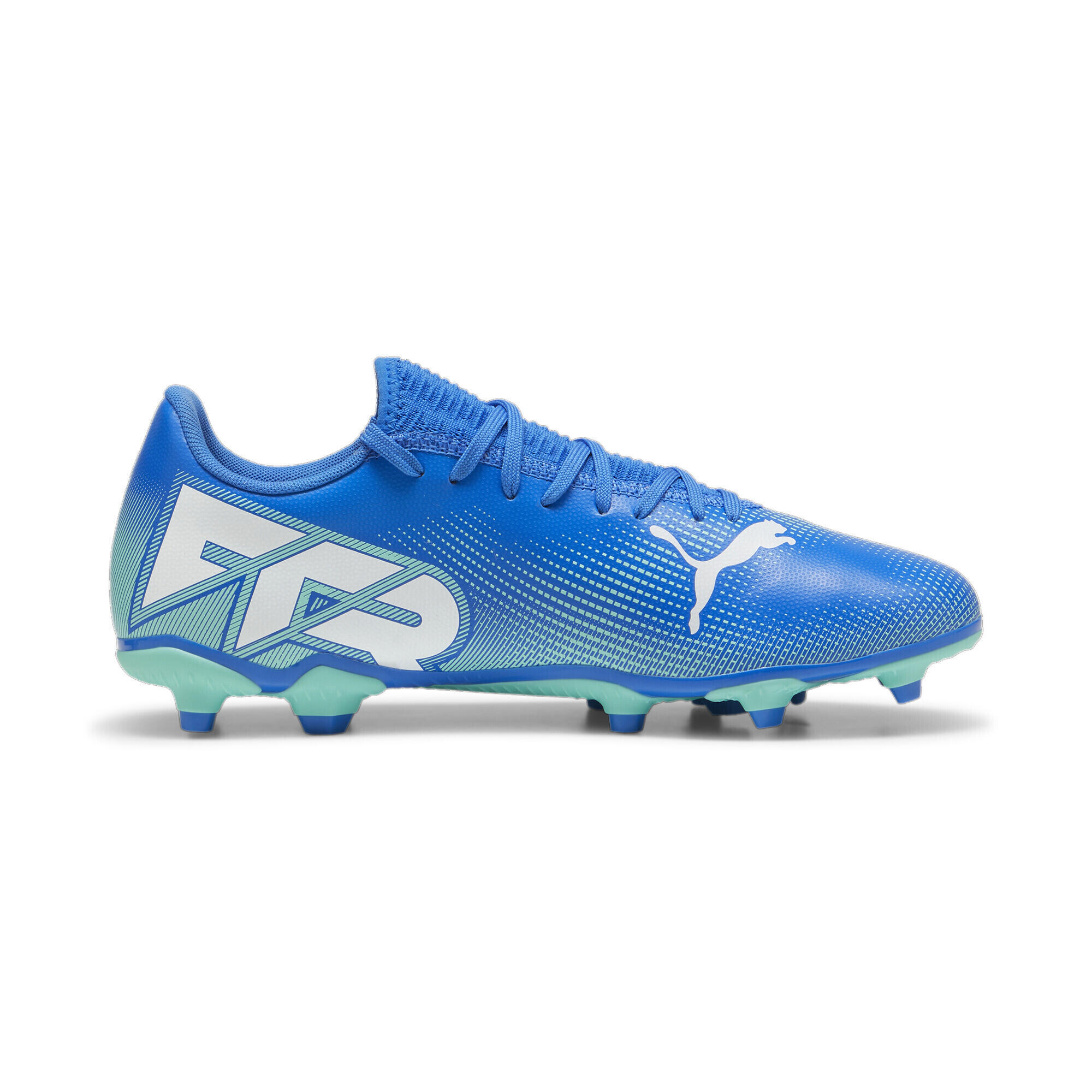 FUTURE 7 PLAY FG/AG voetbalschoenen PUMA Hyperlink Blue Mint White Green 7/7