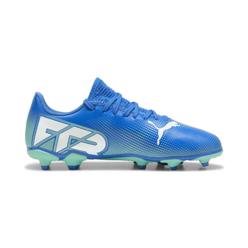 Ghete de fotbal FUTURE 7 PLAY FG/AG Tineret PUMA Hyperlink Blue Mint White Green