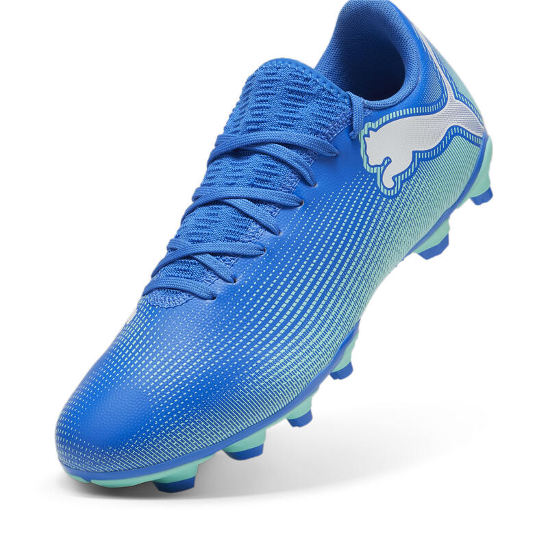 Botas de fútbol FUTURE 7 PLAY FG/AG PUMA Hyperlink Blue Mint White Green