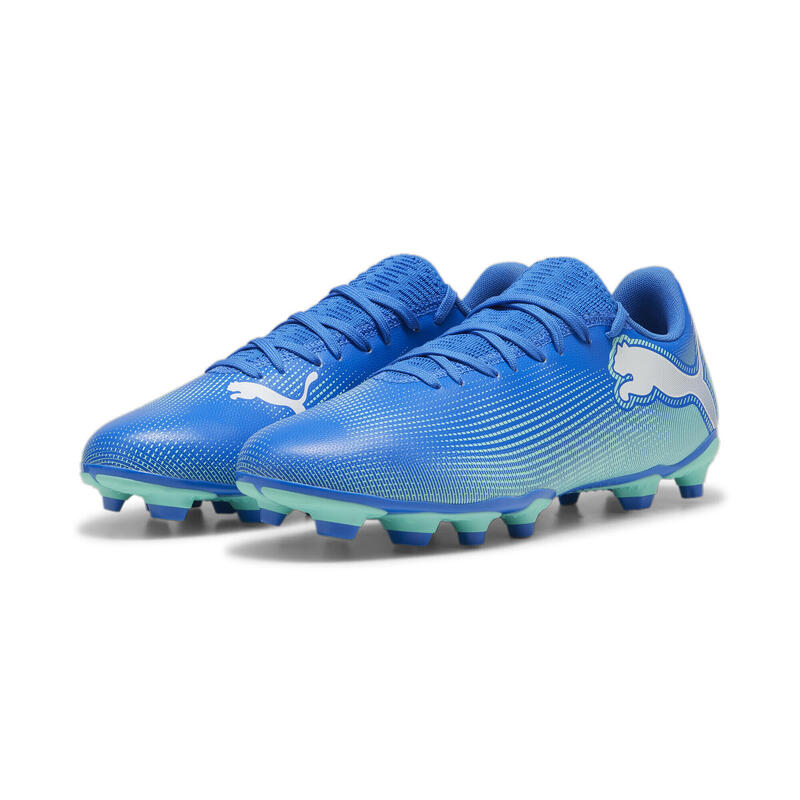 FUTURE 7 PLAY Kopačky FG/AG PUMA Hyperlink Blue Mint White Green