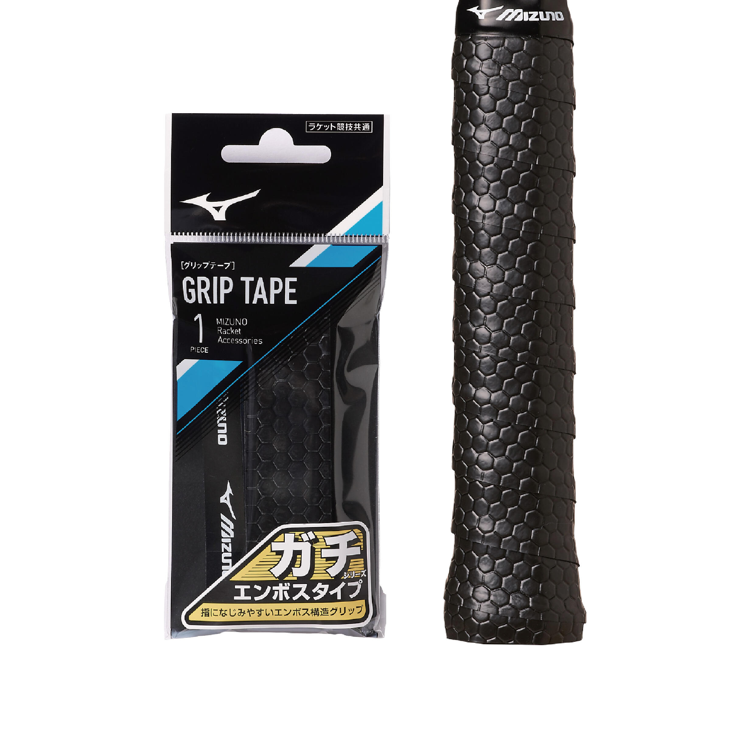 Badminton/Tennis Grip Tape GACHI Embossed Type 1pc/pk Red Made in