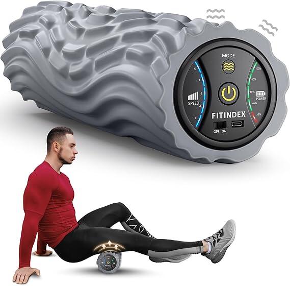 VITALIC Vibrerende Foam Roller - voor Rug, Nek en Lichaam massage roller - Trigger point