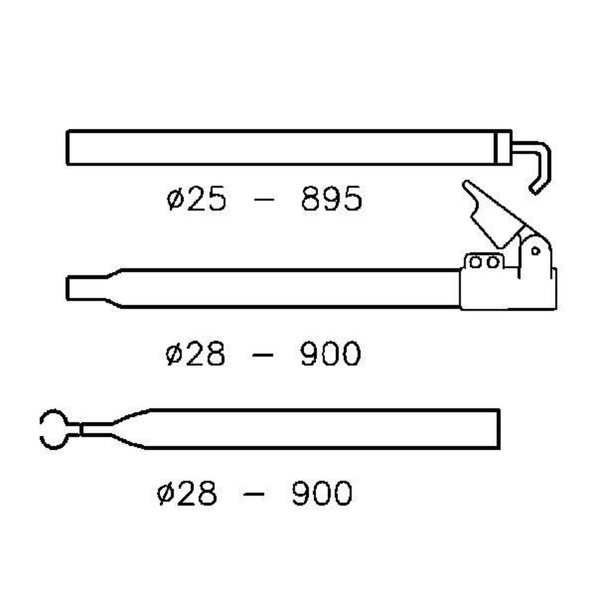 Poutre De Toit Suppl&#233;mentaire 28/25Mm (170-260Cm)