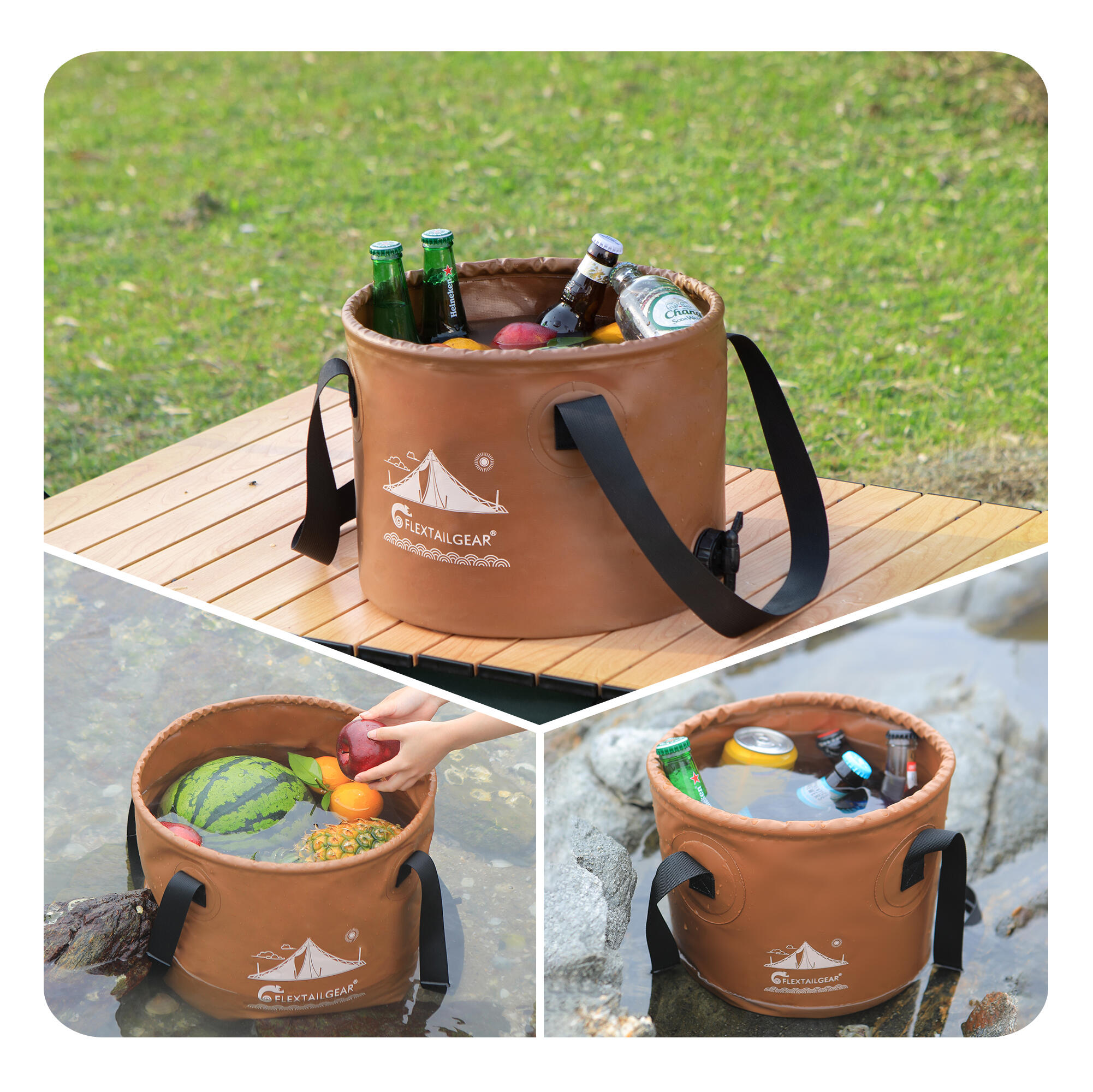 Flex Bucket 20L Faltbarer Camping-Eimer mit Wasserhahn 7/7
