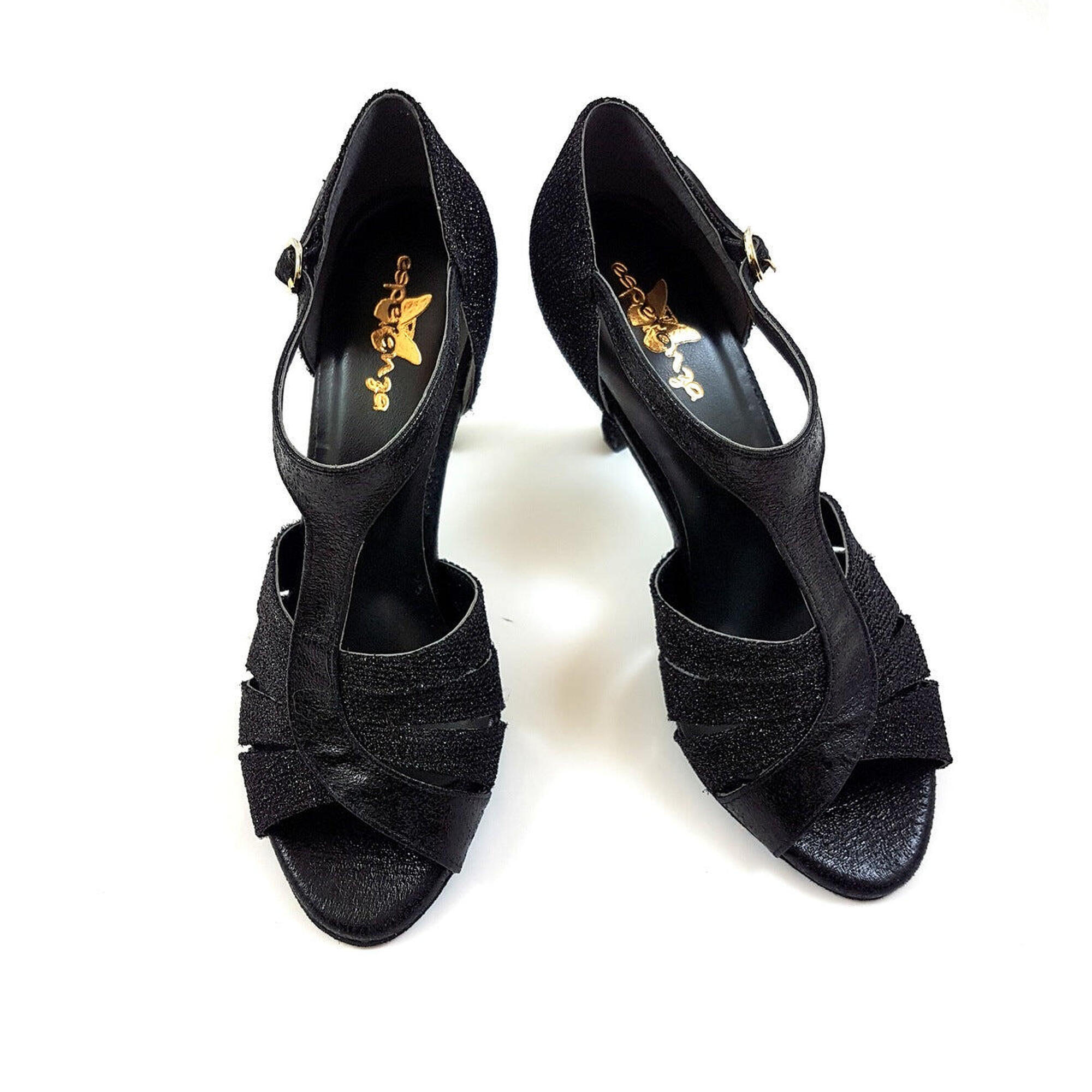 ESP09 Dance shoes in black - 7.0 cm flare