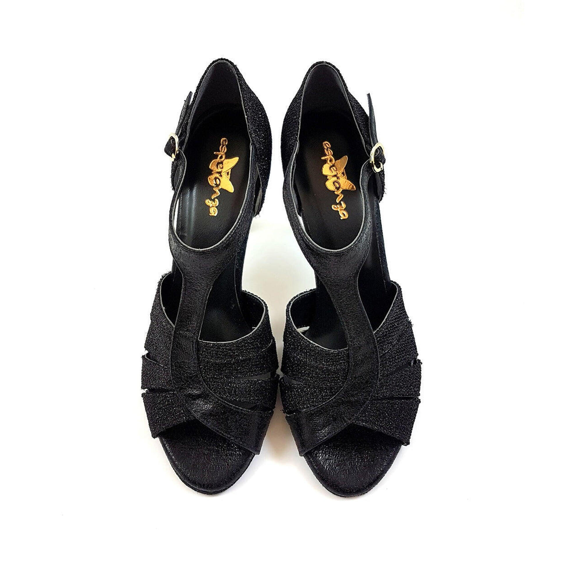 ESP09 Dance shoes in black - 7.0 cm flare