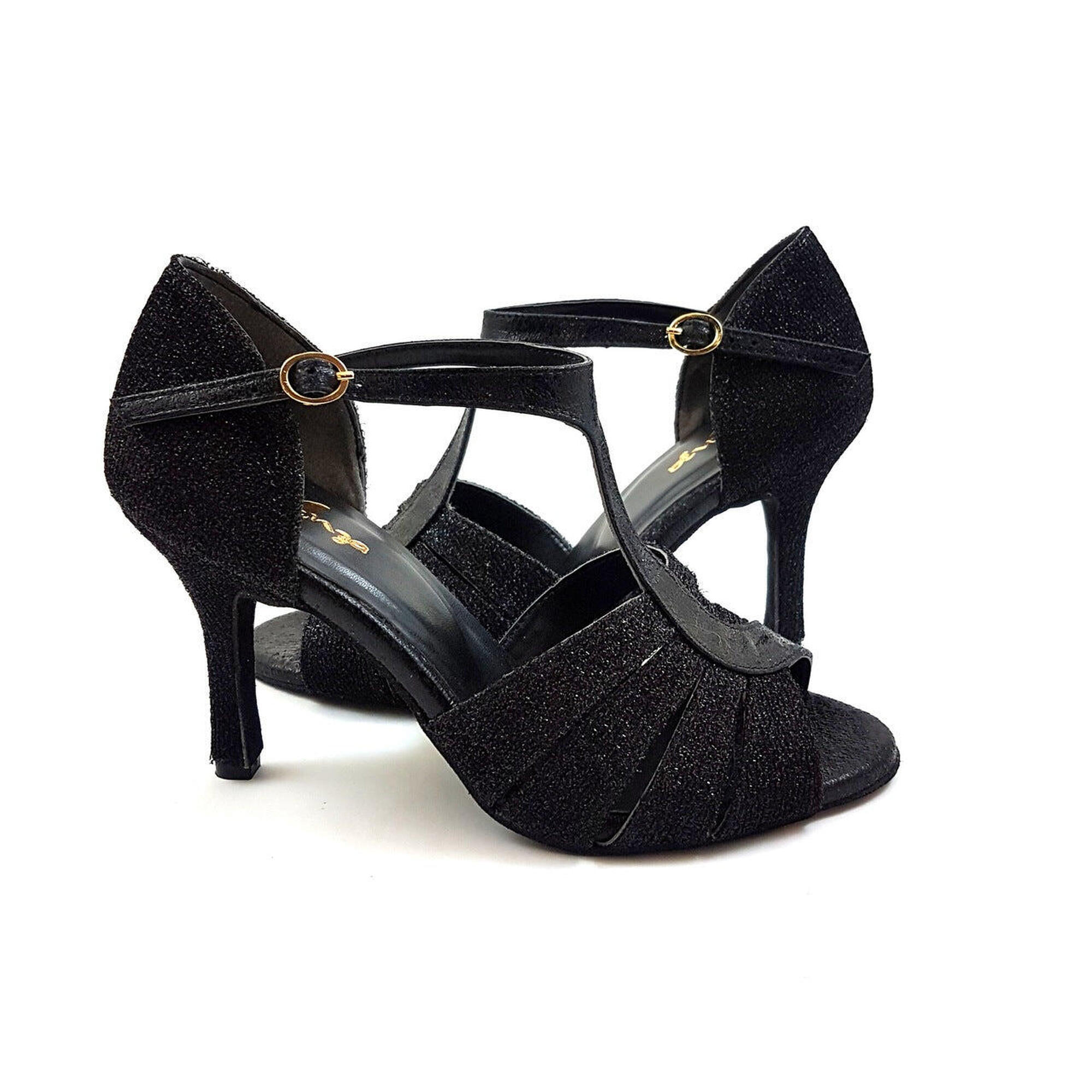 ESP09 Dance shoes in black - 7.0 cm flare