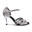 DQ L3M Chaussures de danse en argent avec strass - 8.0 cm thin