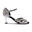 DQ L3M Chaussures de danse en argent avec strass - 7.0 cm flare