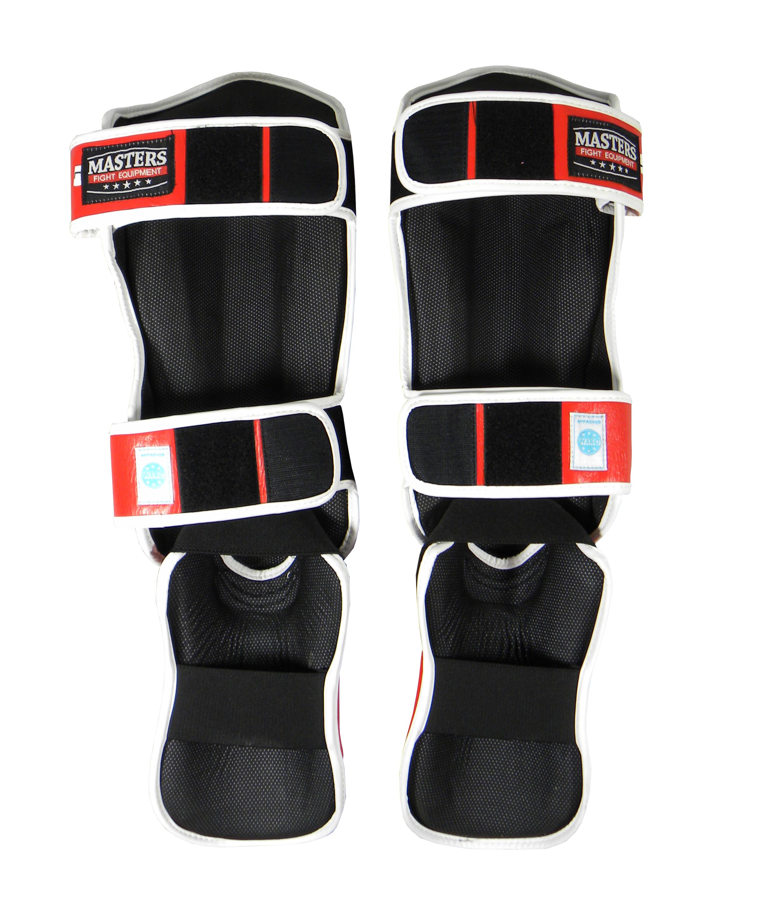 Ochraniacze piszczeli i stopy ze skóry naturalnej MASTERS FIGHT EQUIPMENT z Wako 3/3