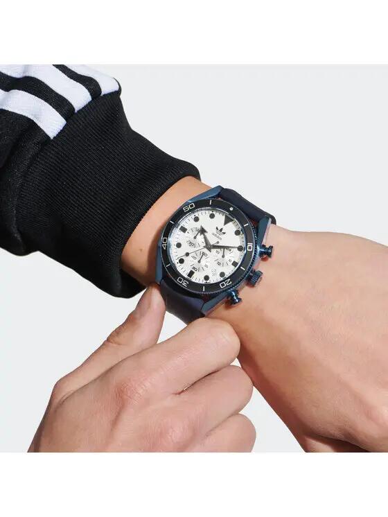 Adidas Originals Chronograaf  Horloge Blauw/Zilverkleurig AOFH23004 4/6