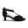 DQ1001 Chaussures de danse en noir avec semelle en daim - 5.0 cm flare