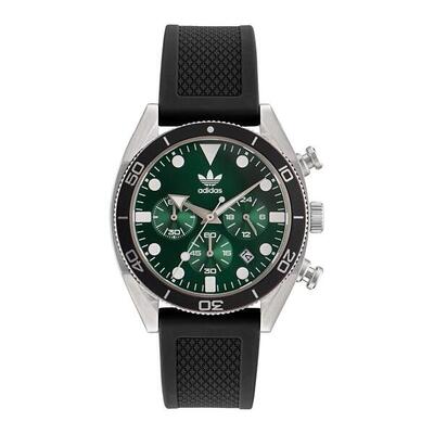 Adidas originals chronograaf horloge zwart/groen aofh23005