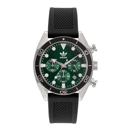 Adidas Originals Chronographe Montre Noir/Vert AOFH23005