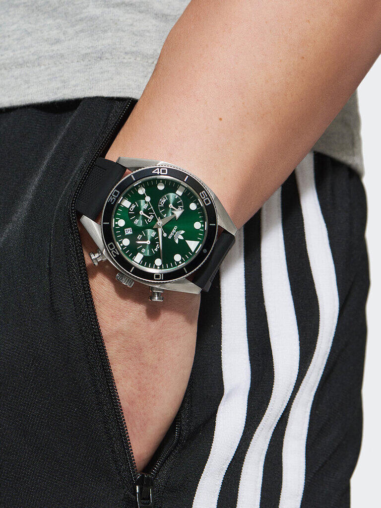 Adidas Originals Chronographe Montre Noir/Vert AOFH23005 4/5