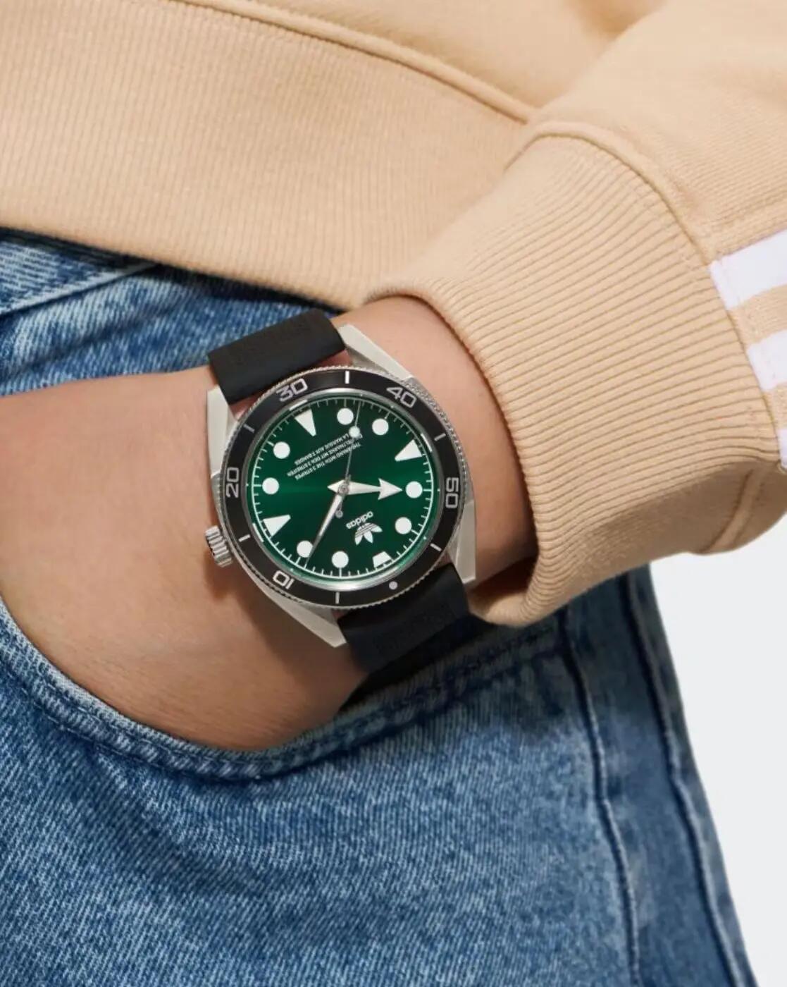 Adidas Originals Analoog  Horloge Zwart/Groen AOFH23008 5/6