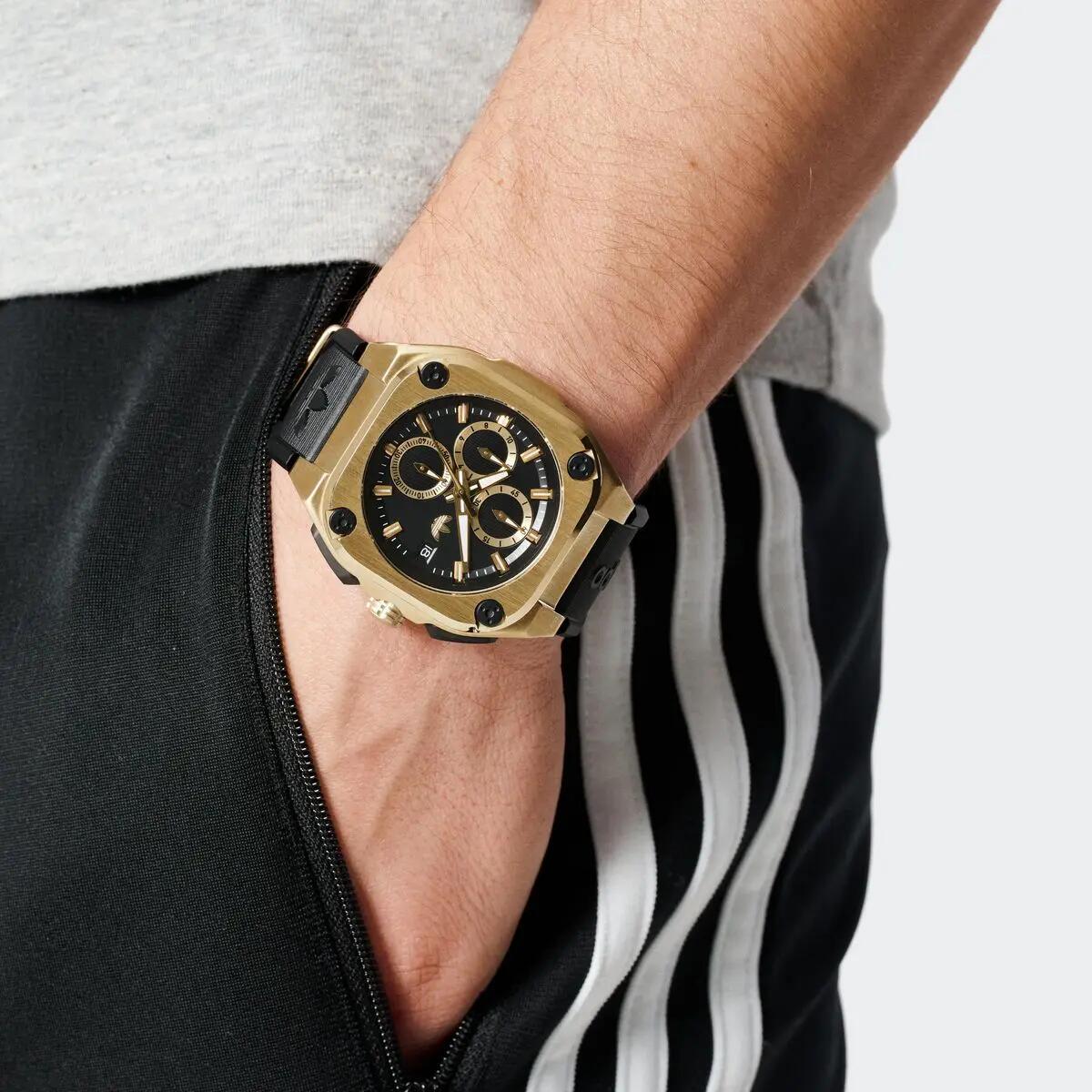 Adidas Originals Chronograph Uhr Schwarz/Schwarz AOFH24018 5/6