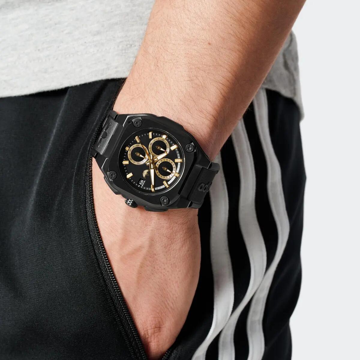 Adidas Originals Chronograaf  Horloge Zwart/Zwart AOFH24020 5/6