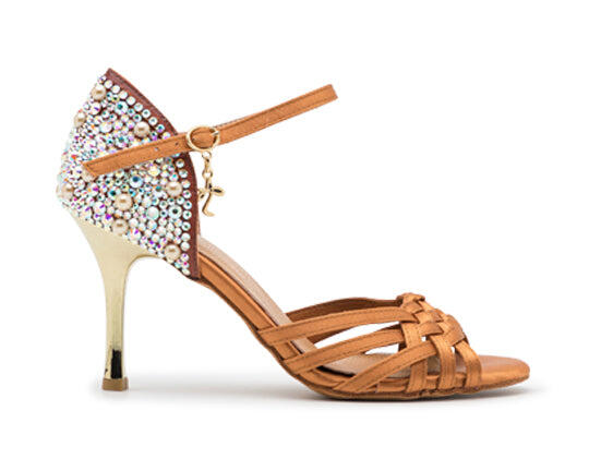 DANCING QUEENS - Sparkle Accent Tanzschuhe Satin - Absatz 8.5 cm thin