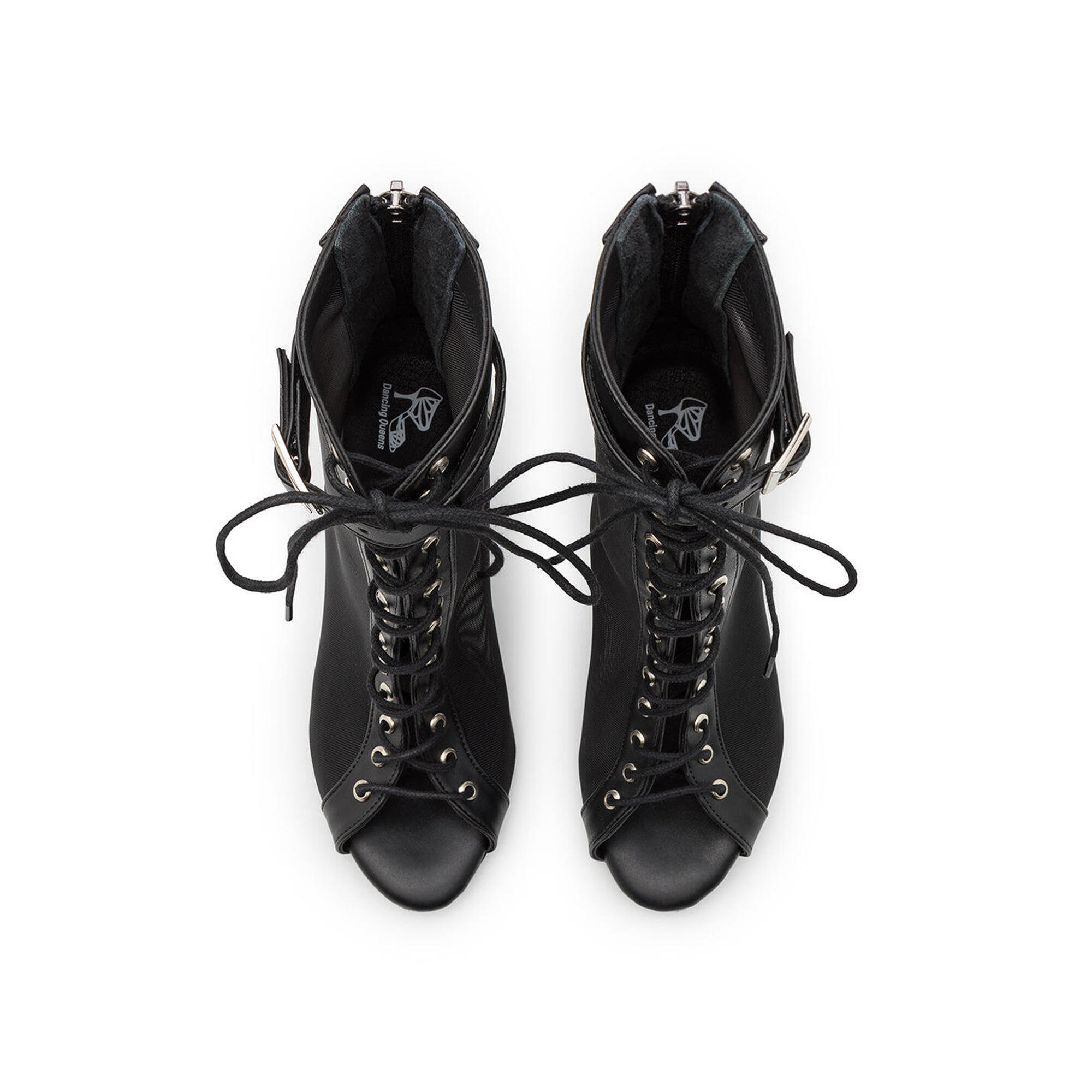 Tarff dance shoes in black - 7.0 cm flare