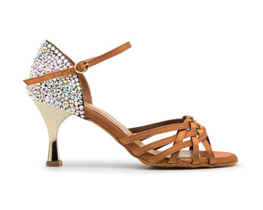 DANCING QUEENS - Sparkle Accent Tanzschuhe Satin - Absatz 7.0 cm flare