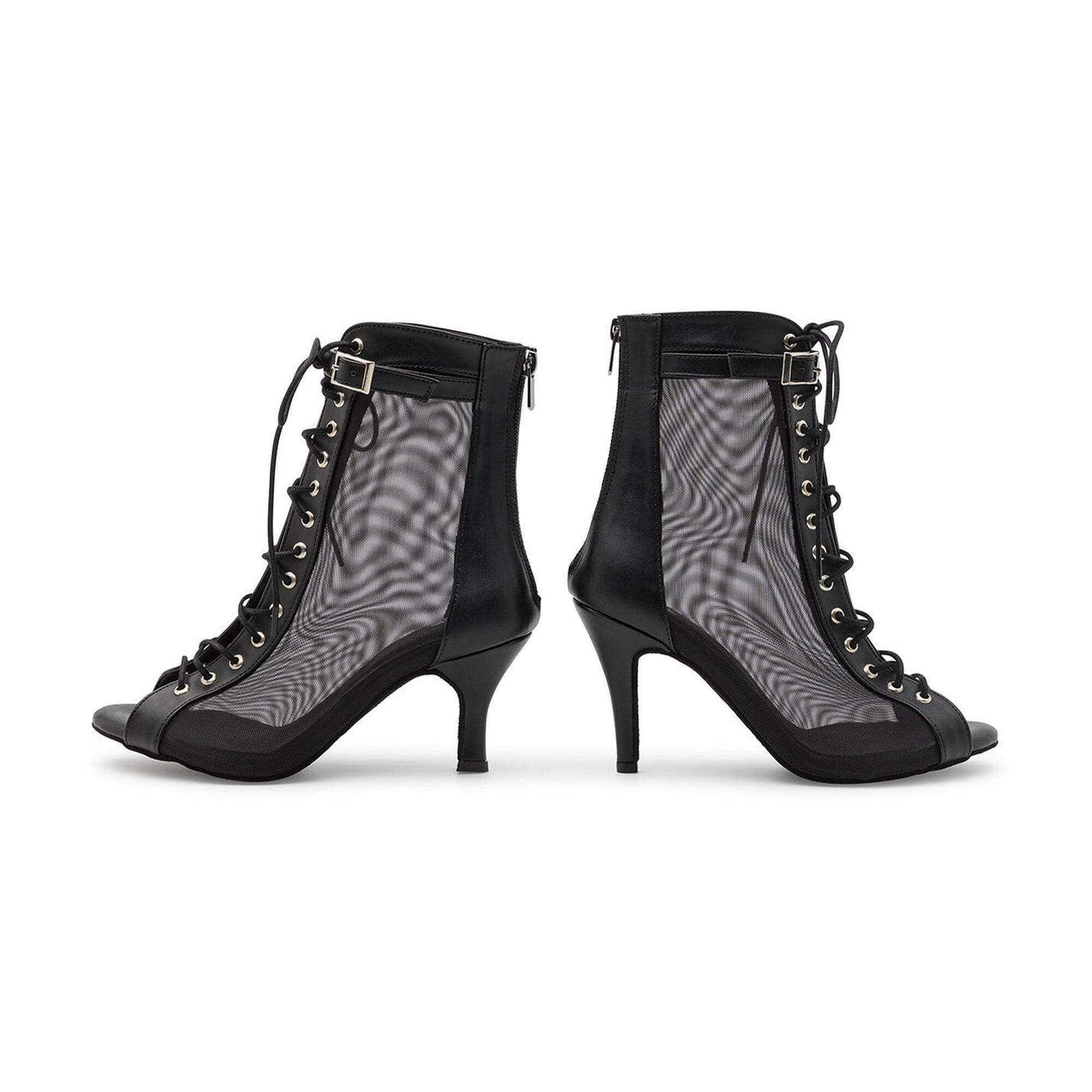 Tarff dance shoes in black - 7.0 cm flare