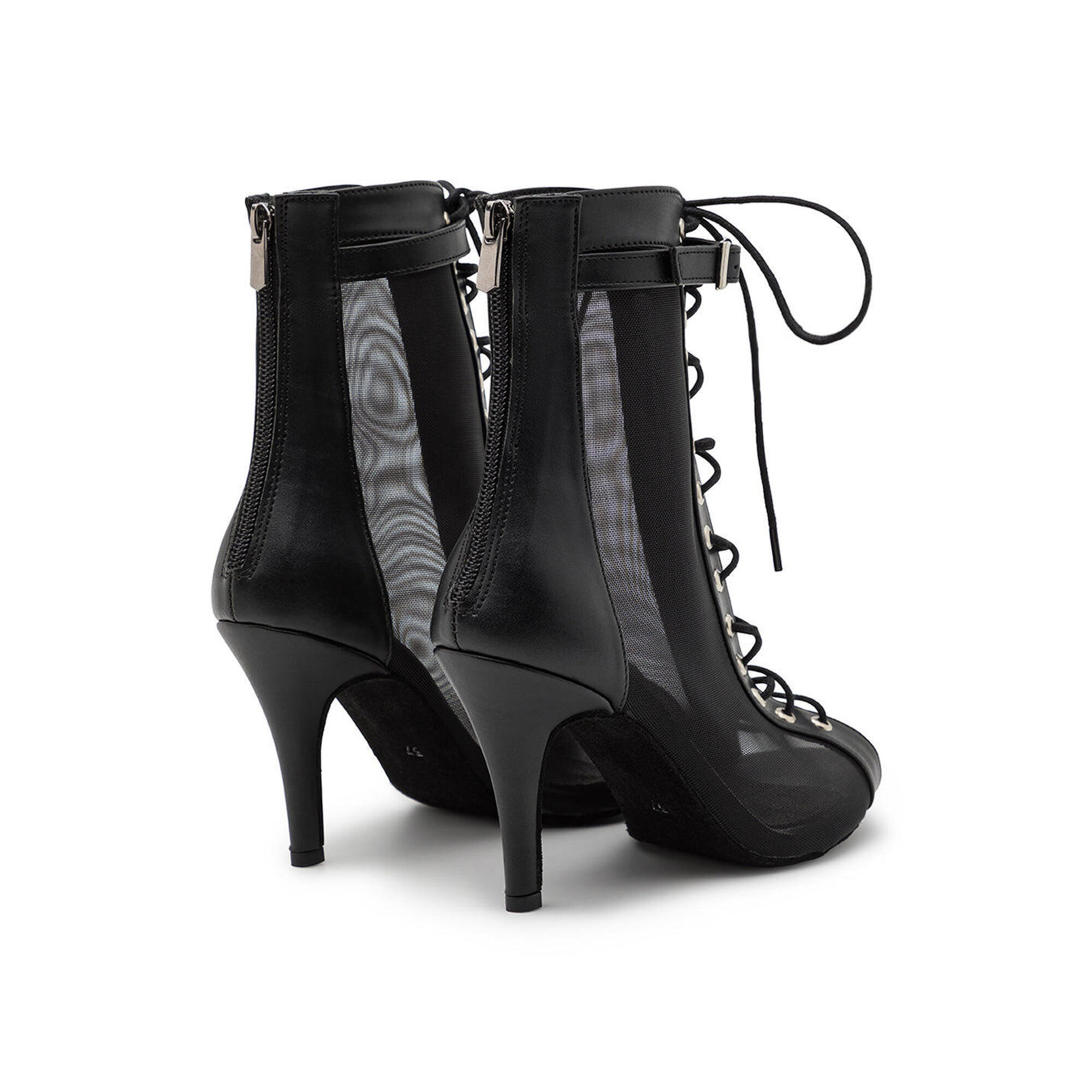 Tarff dance shoes in black - 7.0 cm flare