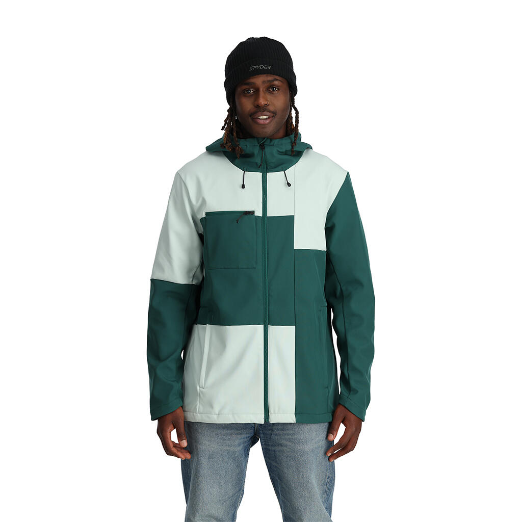 Spyder - Veste Imperméable Ski Homme - Softshell - Veste - Vert - S - Decathlon