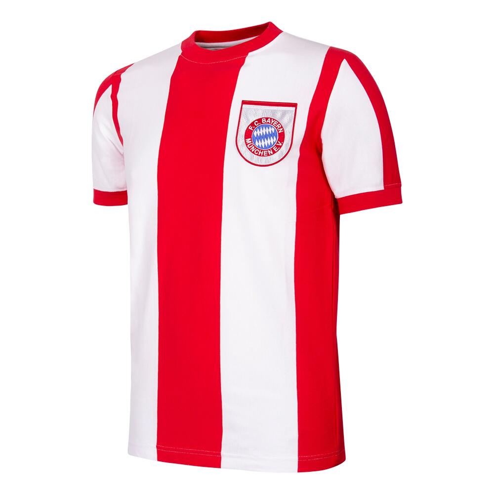 Retro Voetbalshirt - Heren - FC Bayern München 1971 - 72 - Rood - Wit 1/6