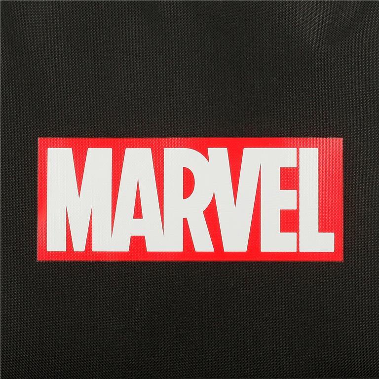 Estuche tres compartimentos Niño Marvel Marvel Red logo  12 cm Negro