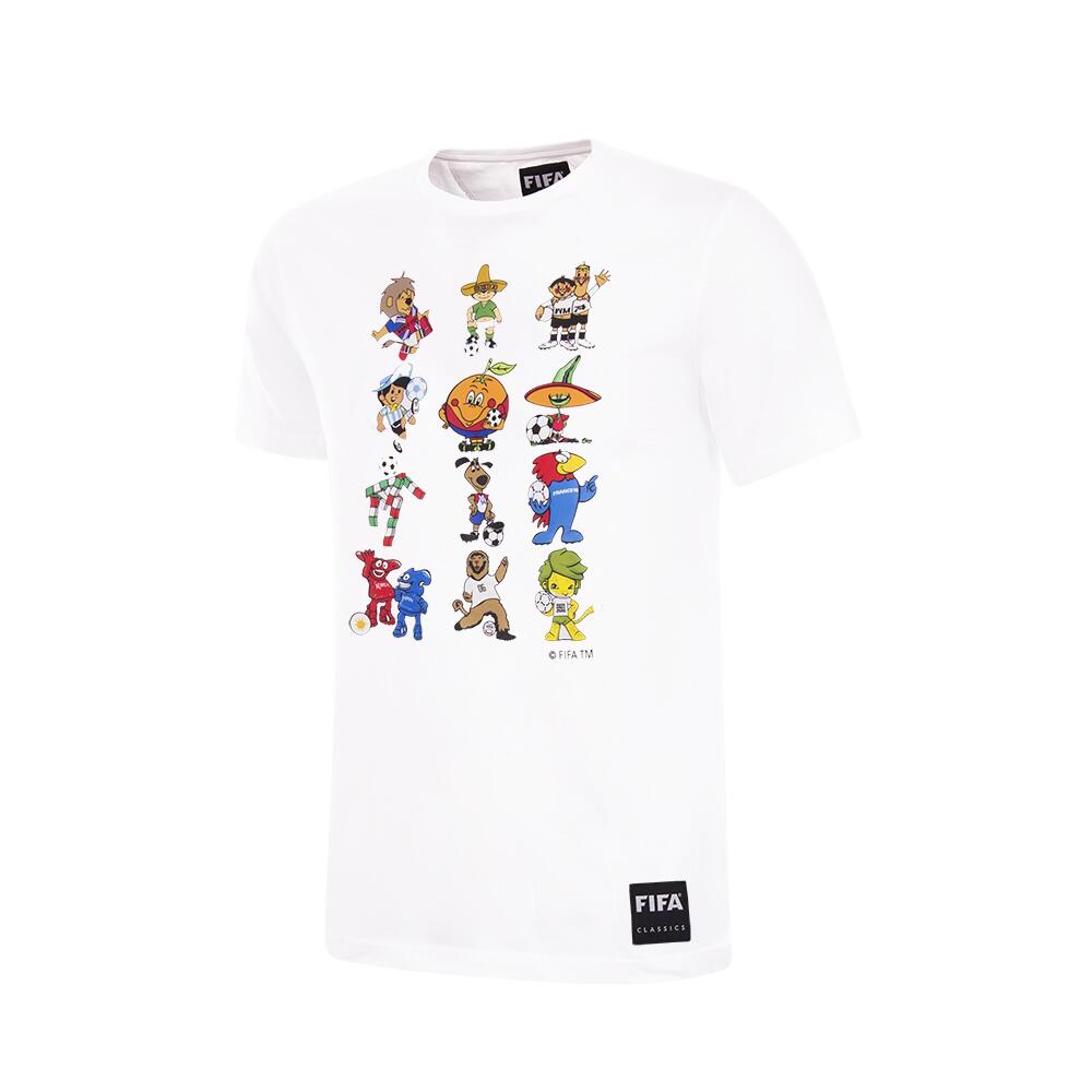 COPA FOOTBALL T-Shirt - Kinderen - WK Collage Mascotte - Korte mouw - Wit