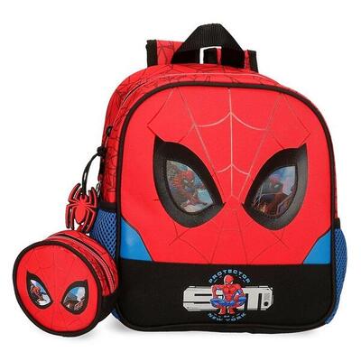 Mochila escolar Niño Marvel Spiderman Protector 25 cm Rojo