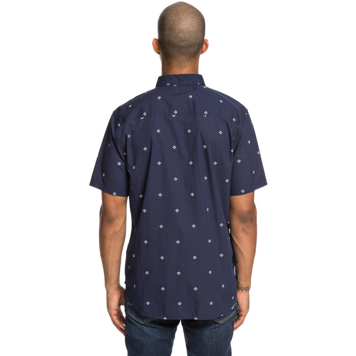 Camisa DC Shoes Up Pill Short Sleeve Shirt, Azul, Hombre 2/5